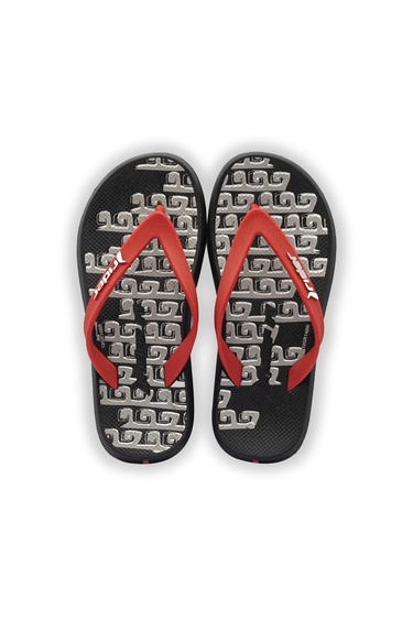  R1 Energy II Çocuk Parmak Arası Terlik Siyah Kırmızı 26/38