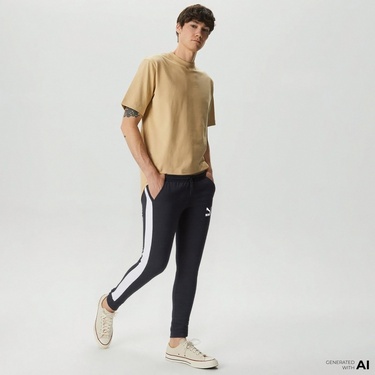  Puma Iconic T7 Track Erkek Siyah Eşofman Altı