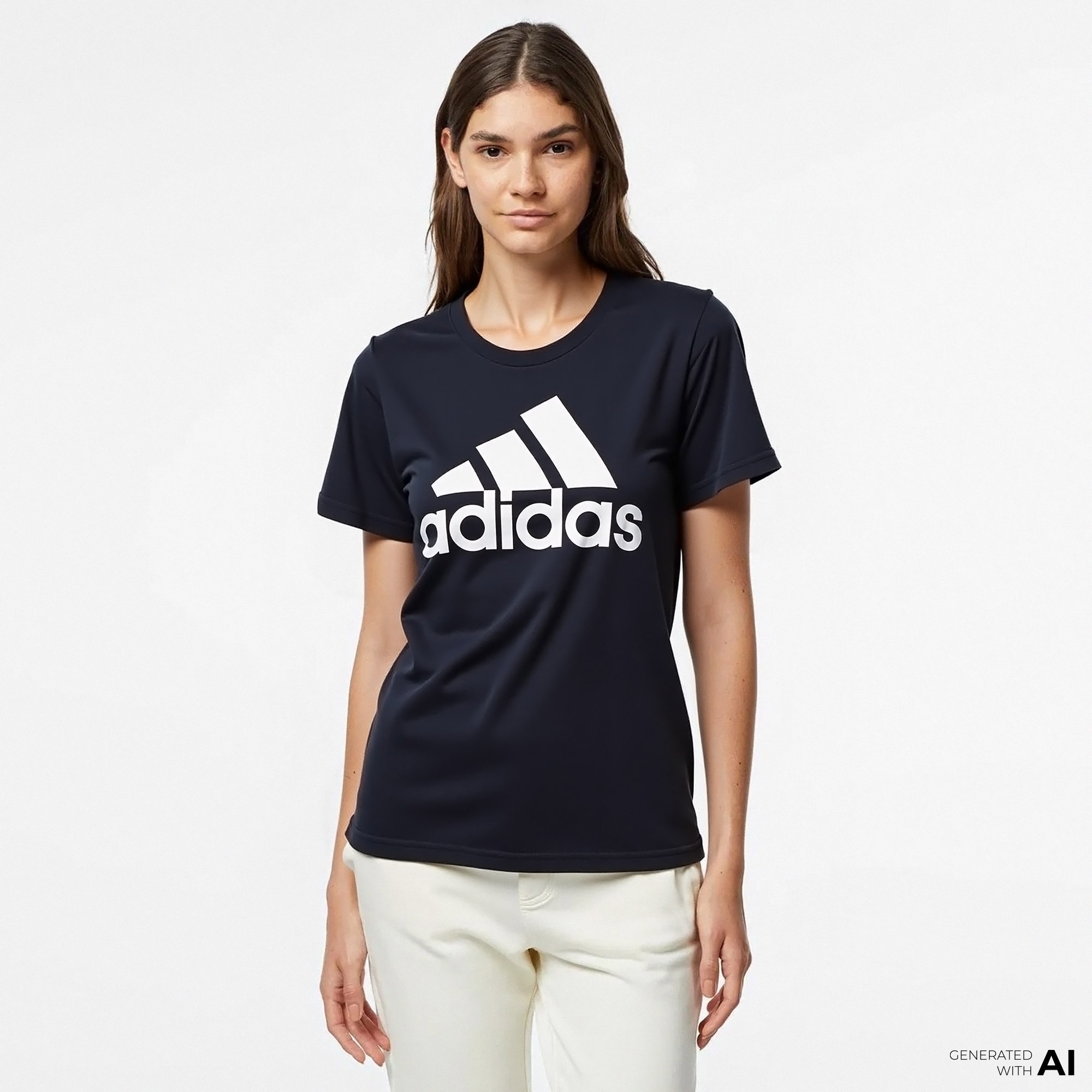 adidas Loungwear Essentials Logo Kadın Siyah Günlük T-Shirt
