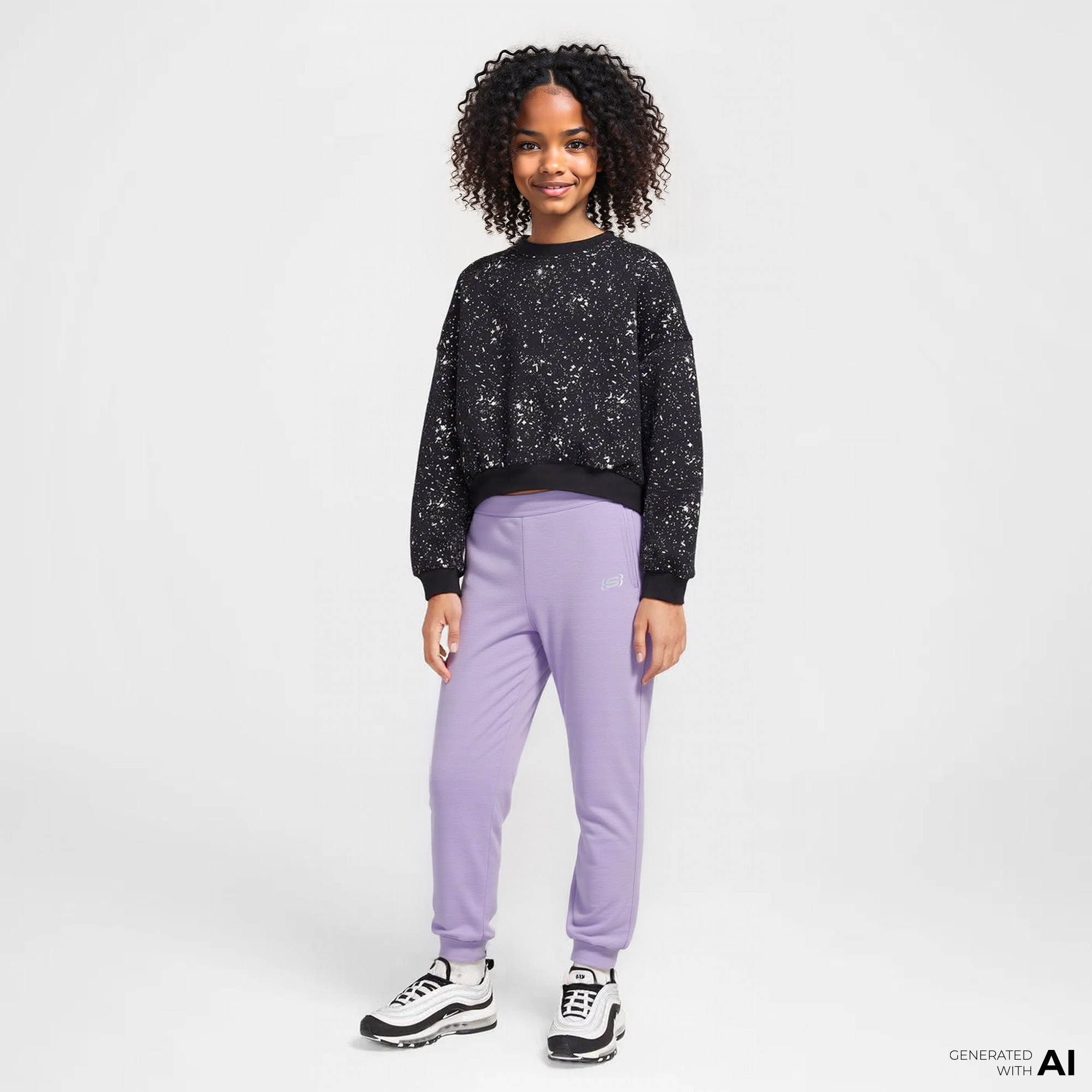  Skechers G Essential Jogger Çocuk Mor Eşofman Altı