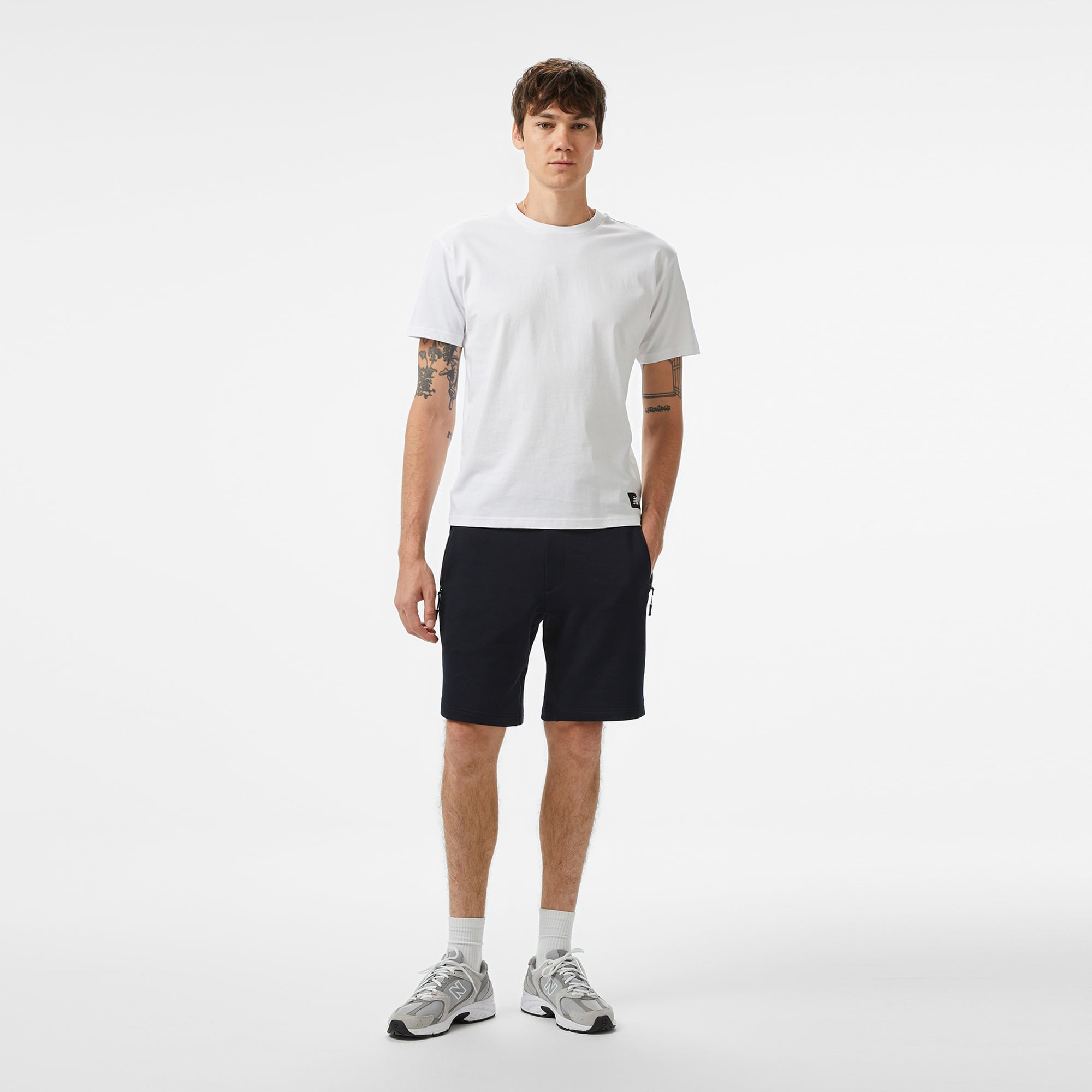 New Balance Lifestyle Erkek Beyaz T-Shirt