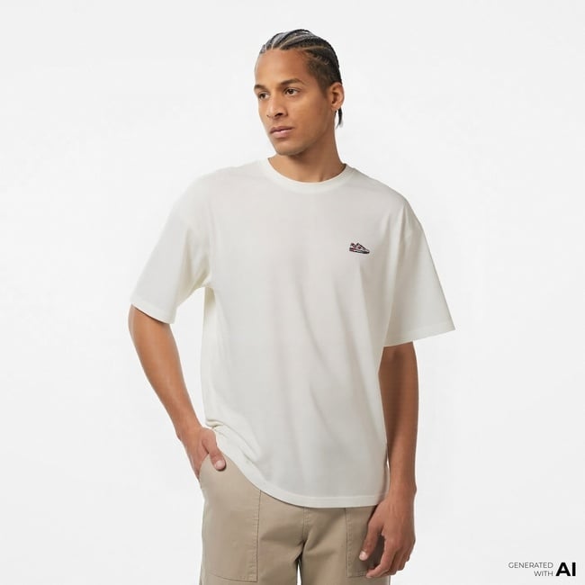  New Balance Lifestyle Unisex Bej T-Shirt