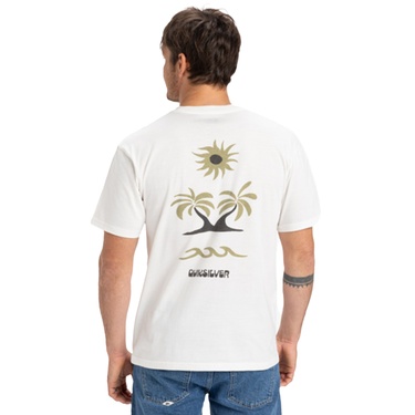  Quiksilver Evo Roads End Erkek Beyaz Tişört