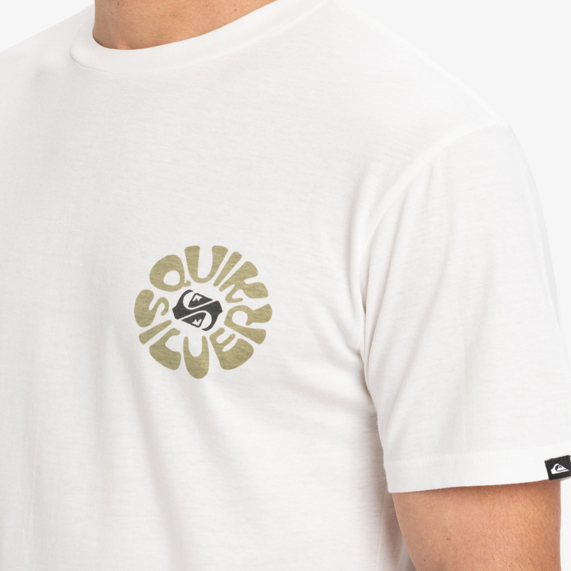 Quiksilver Evo Roads End Erkek Beyaz Tişört