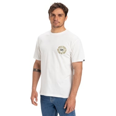  Quiksilver Evo Roads End Erkek Beyaz Tişört