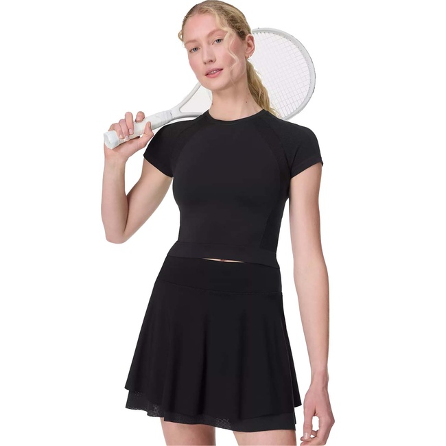  Sweaty Betty Racket Power Skort Kadın Siyah Etek