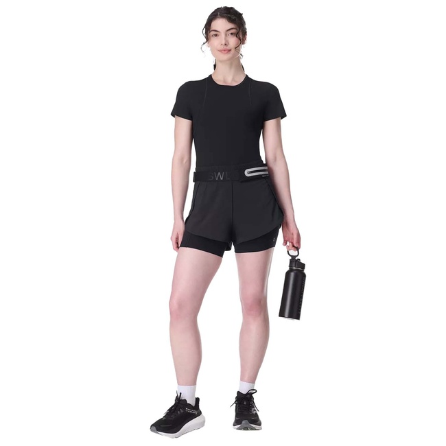  Sweaty Betty Get Set 2-in-1 Multi Train Shorts Kadın Siyah Koşu Şortu