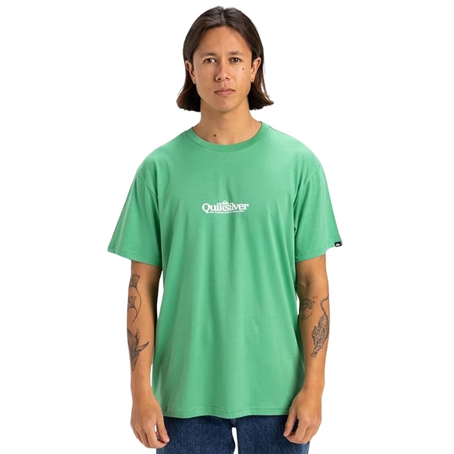  Quiksilver Fineline Erkek Yeşil Tişört