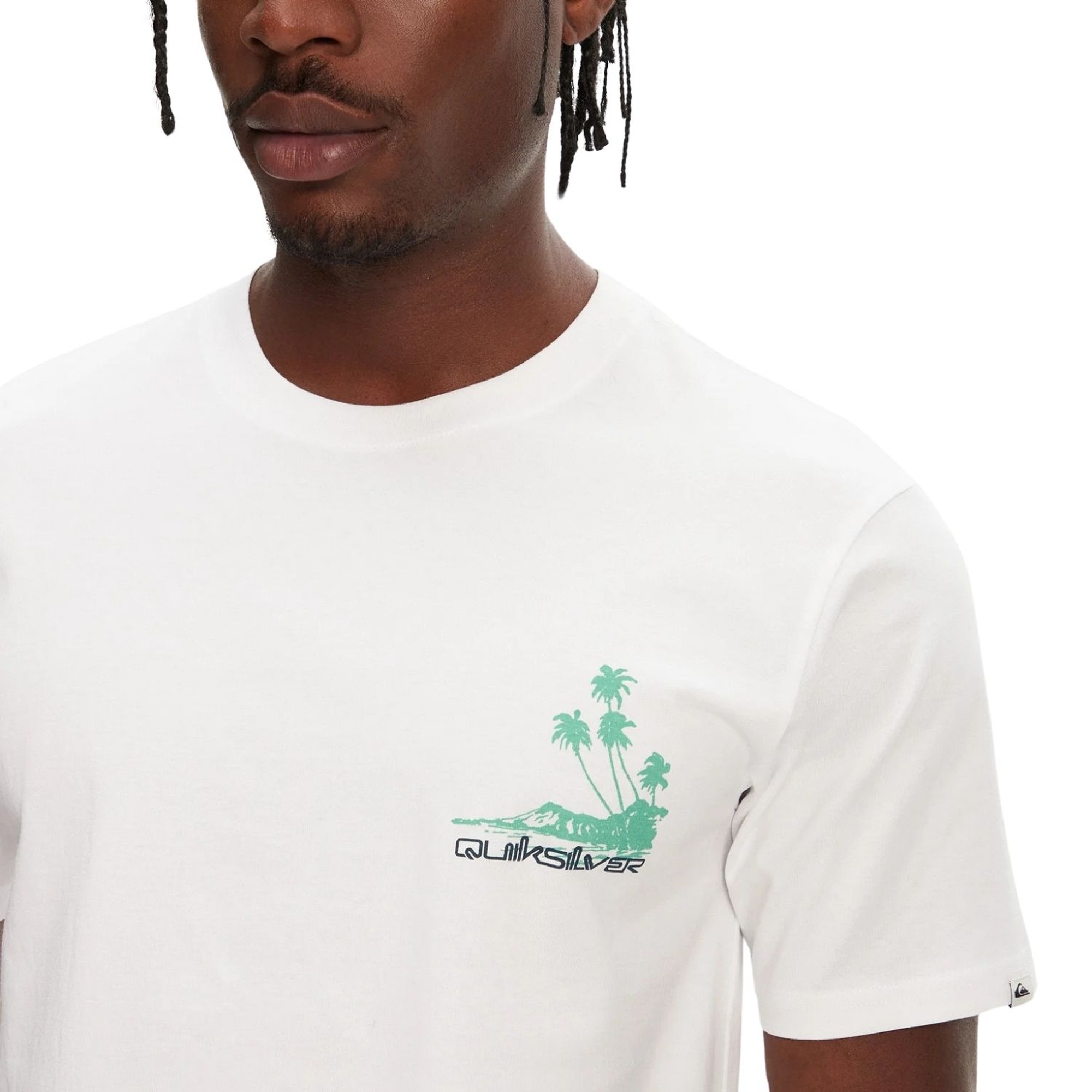 Quiksilver Palm Lines Erkek Beyaz Tişört