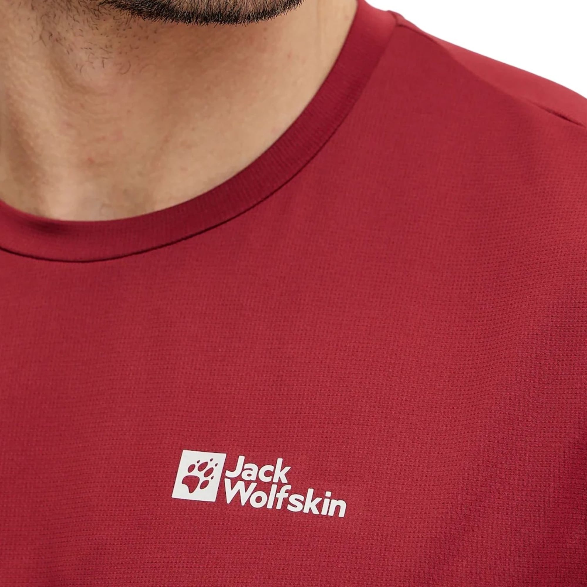 Jack Wolfskin Delgami Erkek Kırmızı Tişört