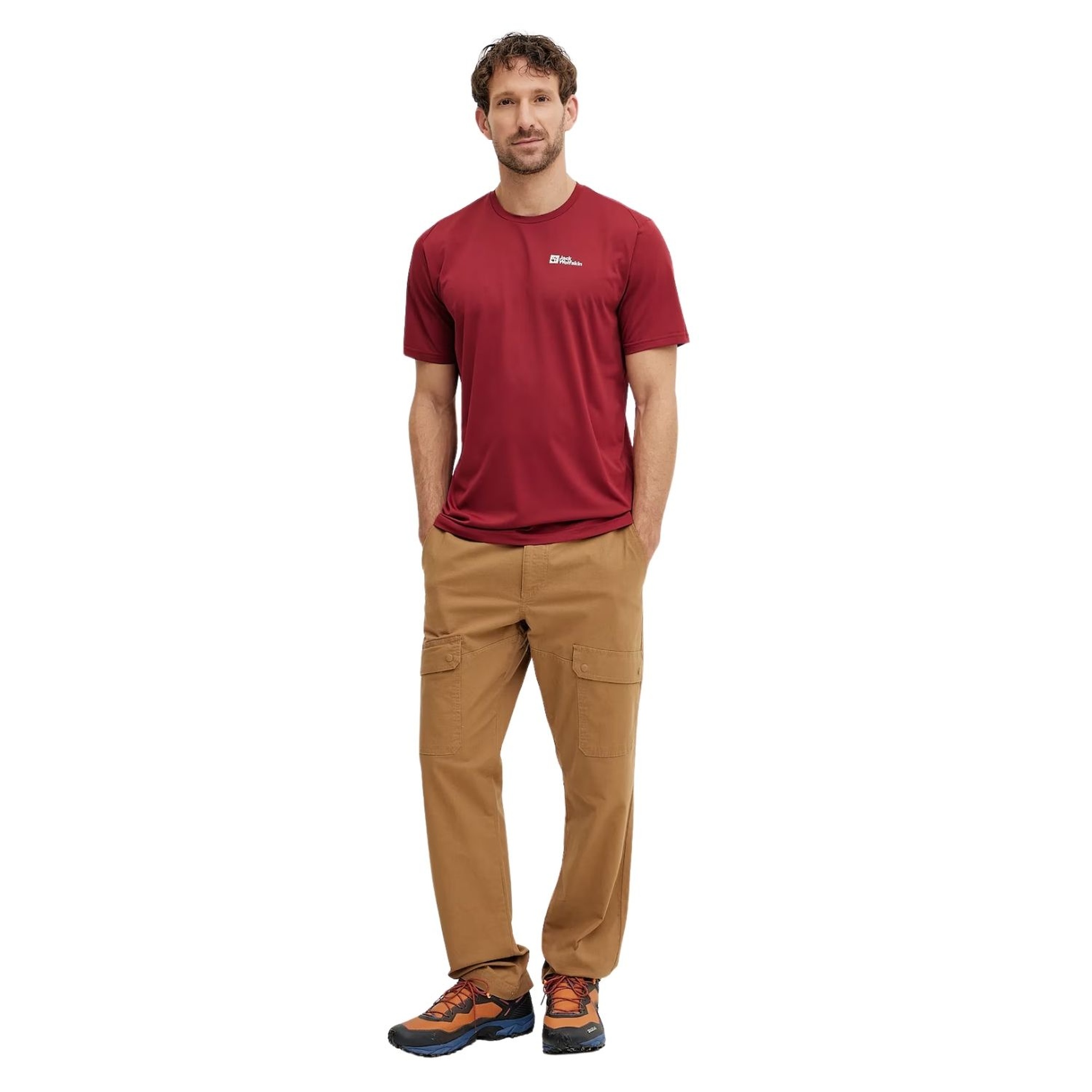 Jack Wolfskin Delgami Erkek Kırmızı Tişört