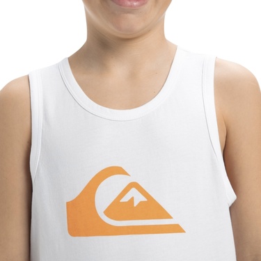  Quiksilver Ev Comp Logo Tank Yth Erkek Çocuk Beyaz Atlet
