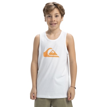  Quiksilver Ev Comp Logo Tank Yth Erkek Çocuk Beyaz Atlet
