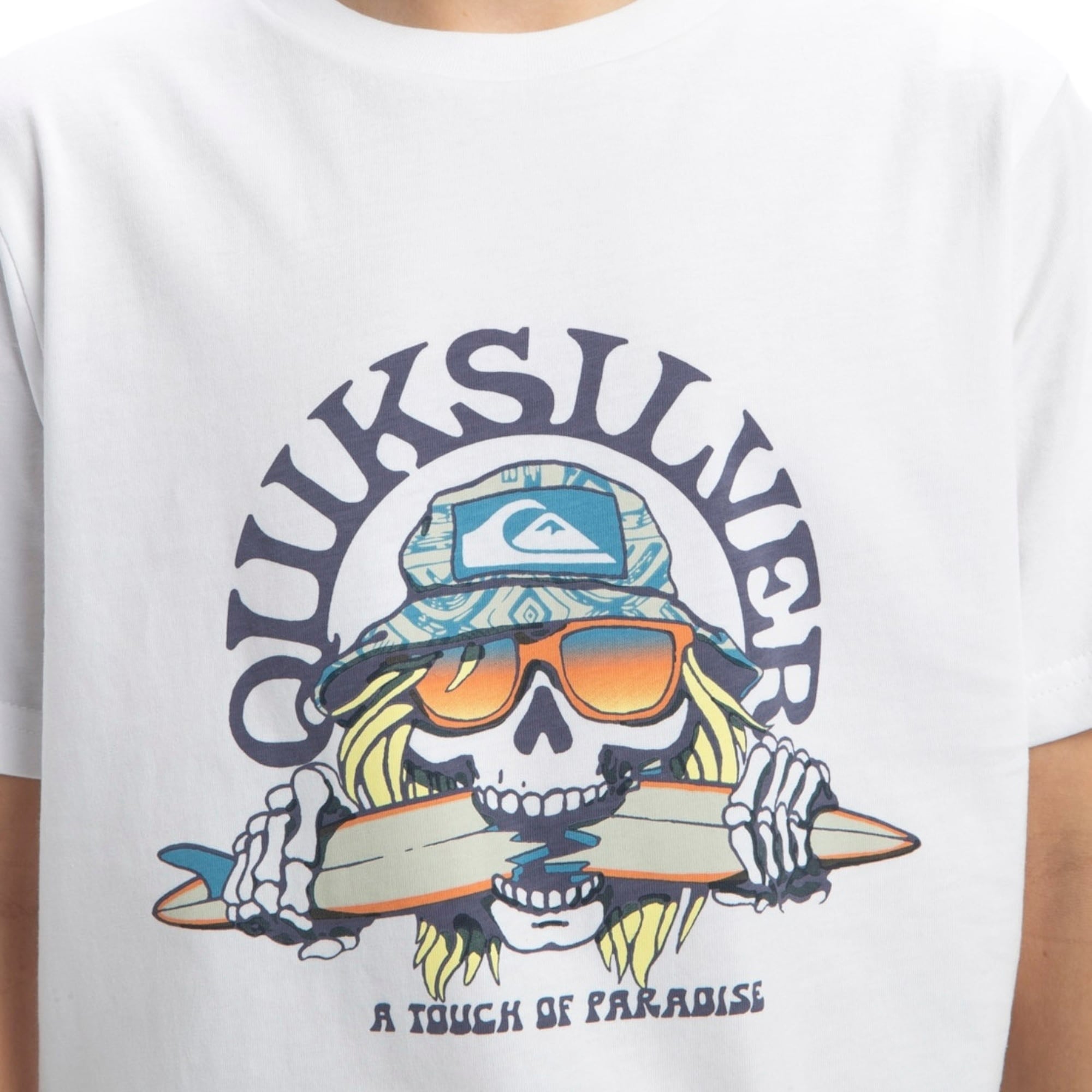 Quiksilver Ev Skull Feast Yth Erkek Çocuk Beyaz Tişört