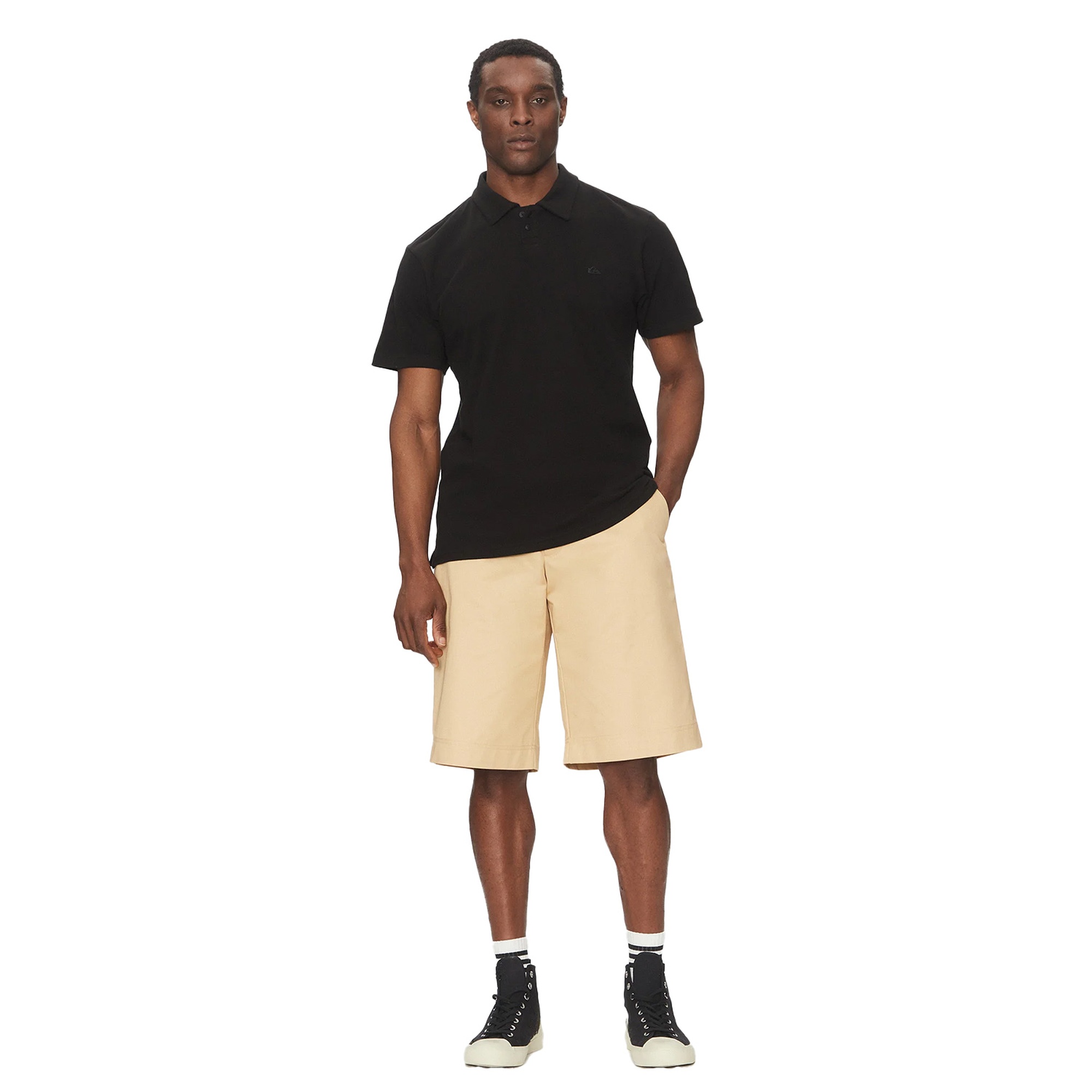 Quiksilver Mw Pique Erkek Siyah Polo Tişört