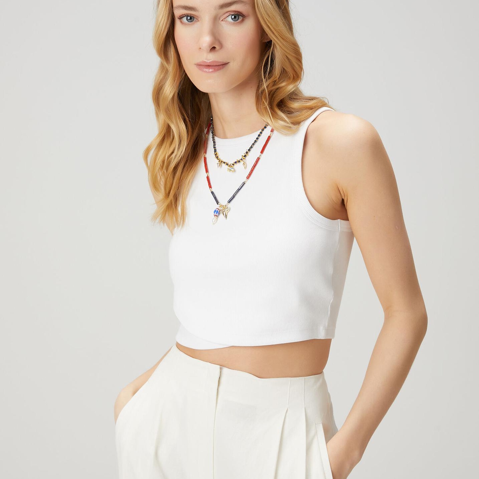 Beymen Club Kadın Beyaz Crop Atlet