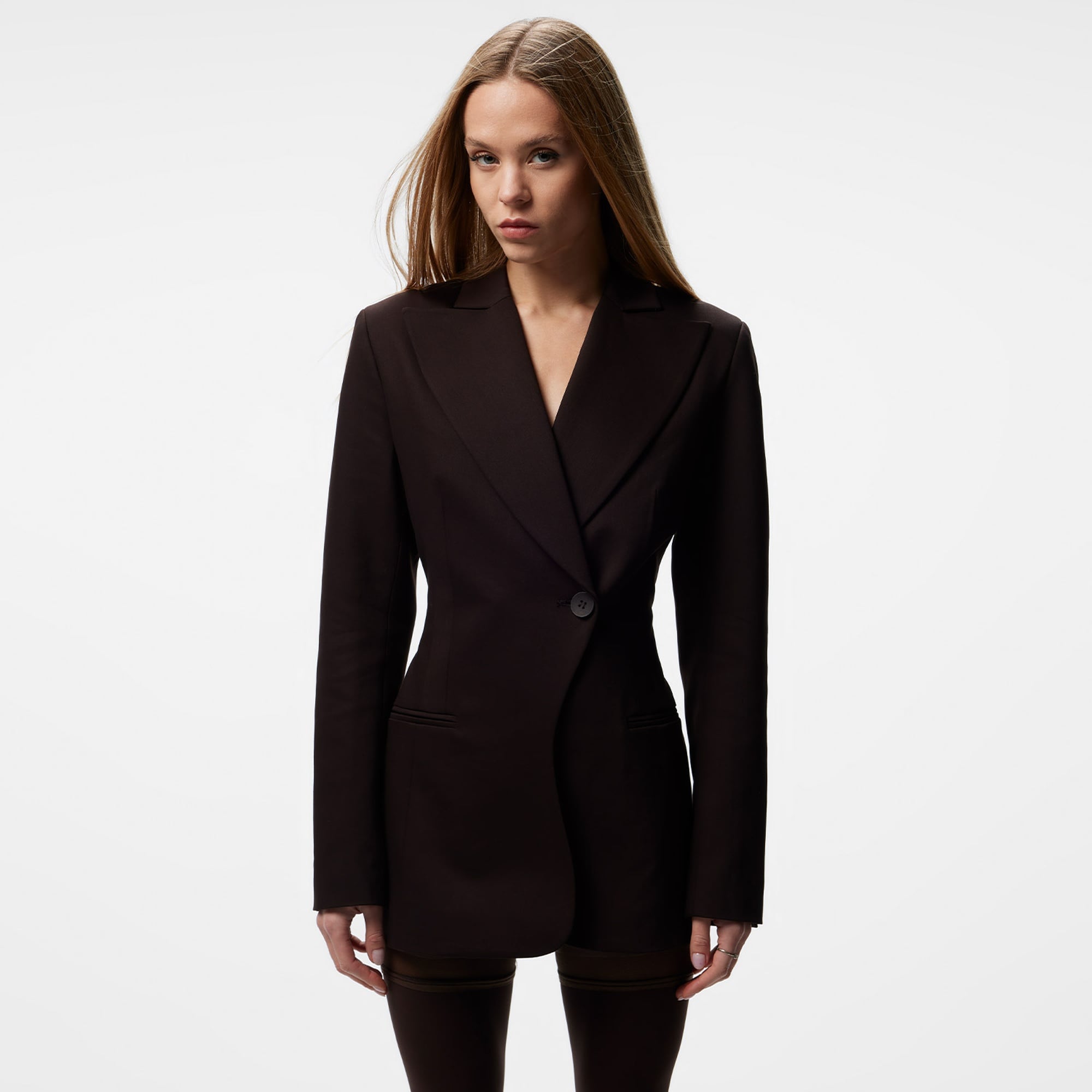 Fabby Hourglass Kadın Kahverengi Ceket