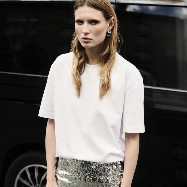  Fabby Kadın Beyaz T-Shirt