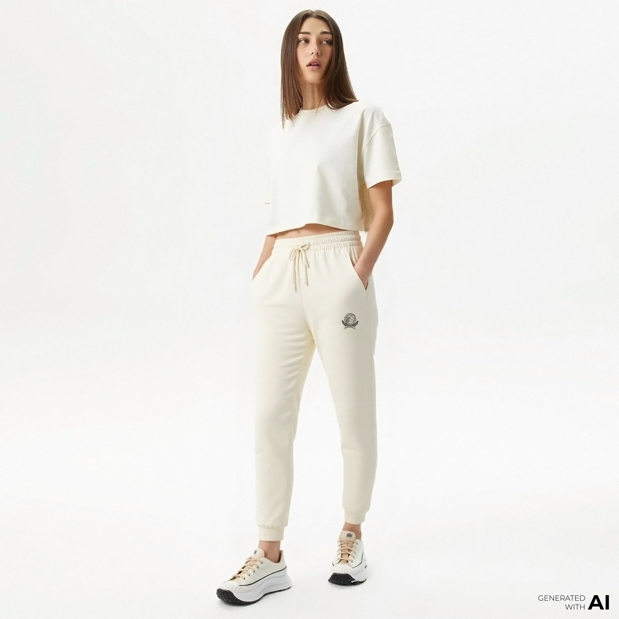  New Balance WNP3404 Kadın Beyaz Eşofman Altı