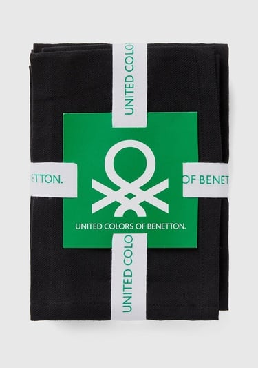  Unisex Siyah 4'lü Mendil Takımı 40x40