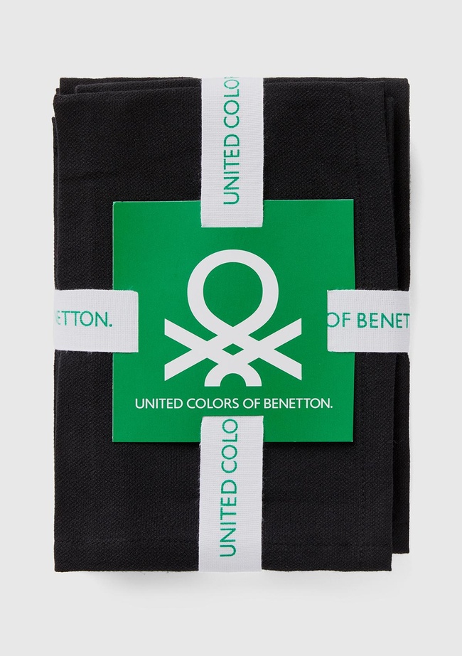  Unisex Siyah 4'lü Mendil Takımı 40x40