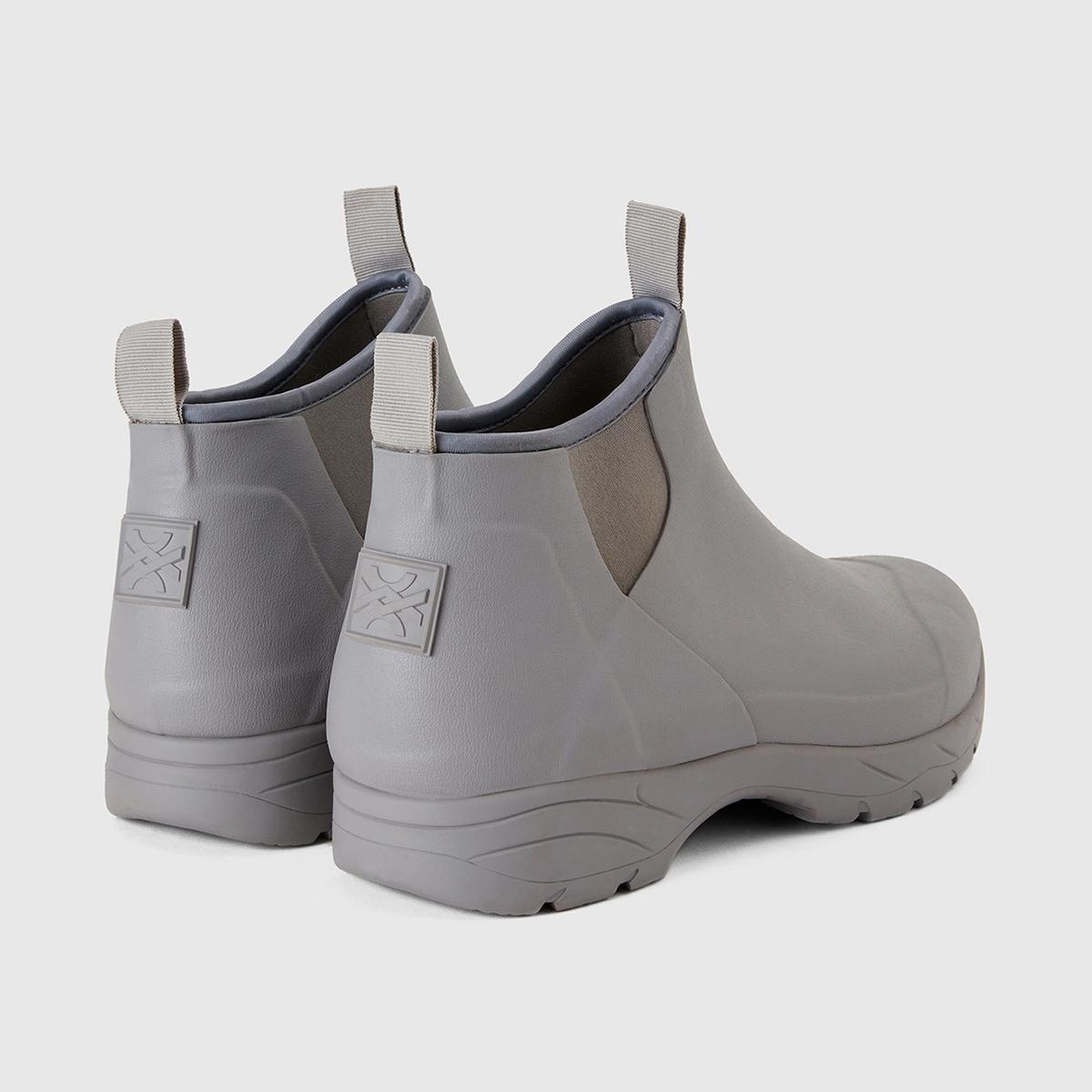 Unisex Gri Suni Deri Yarım Bot