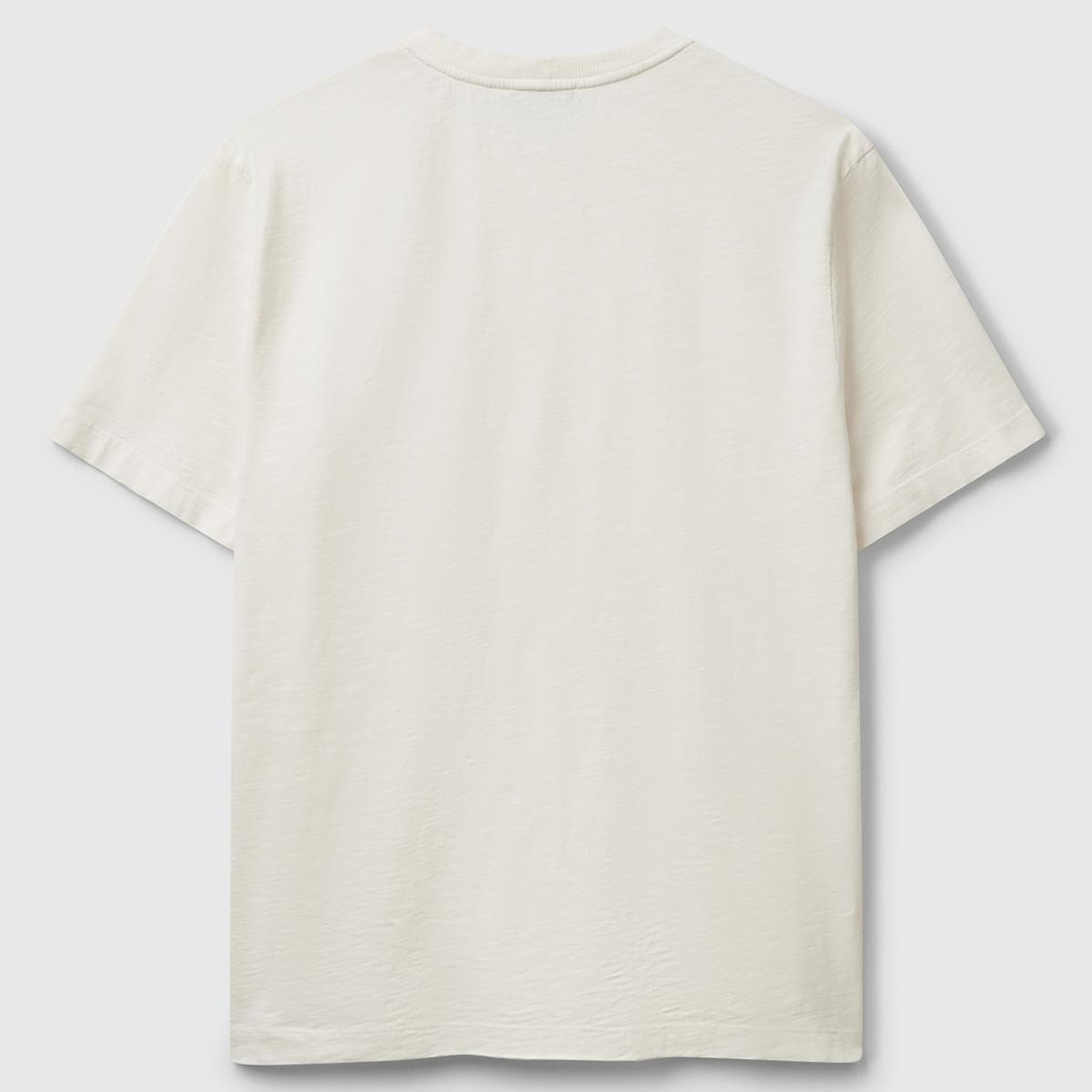 Erkek Taş Rengi %100 Koton Bisiklet Yaka Slub T-Shirt