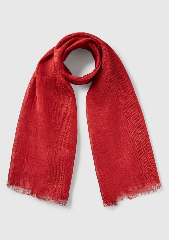  Kadın Mercan %100 Keten Şal