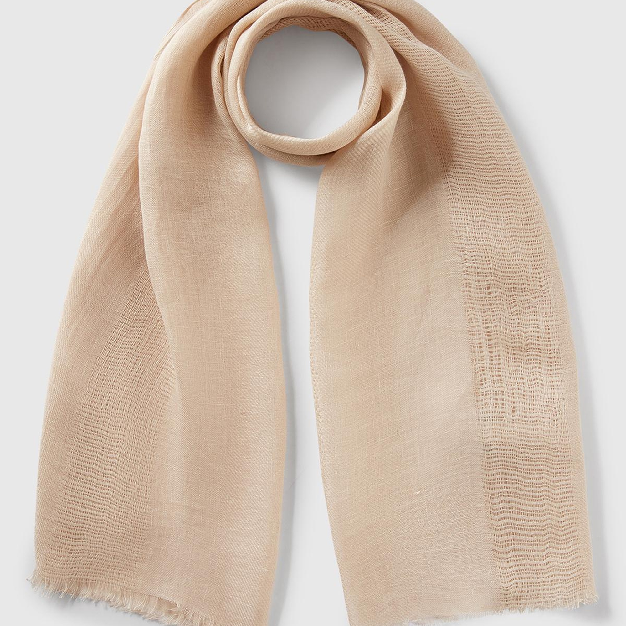 Kadın Taş Rengi %100 Keten Şal