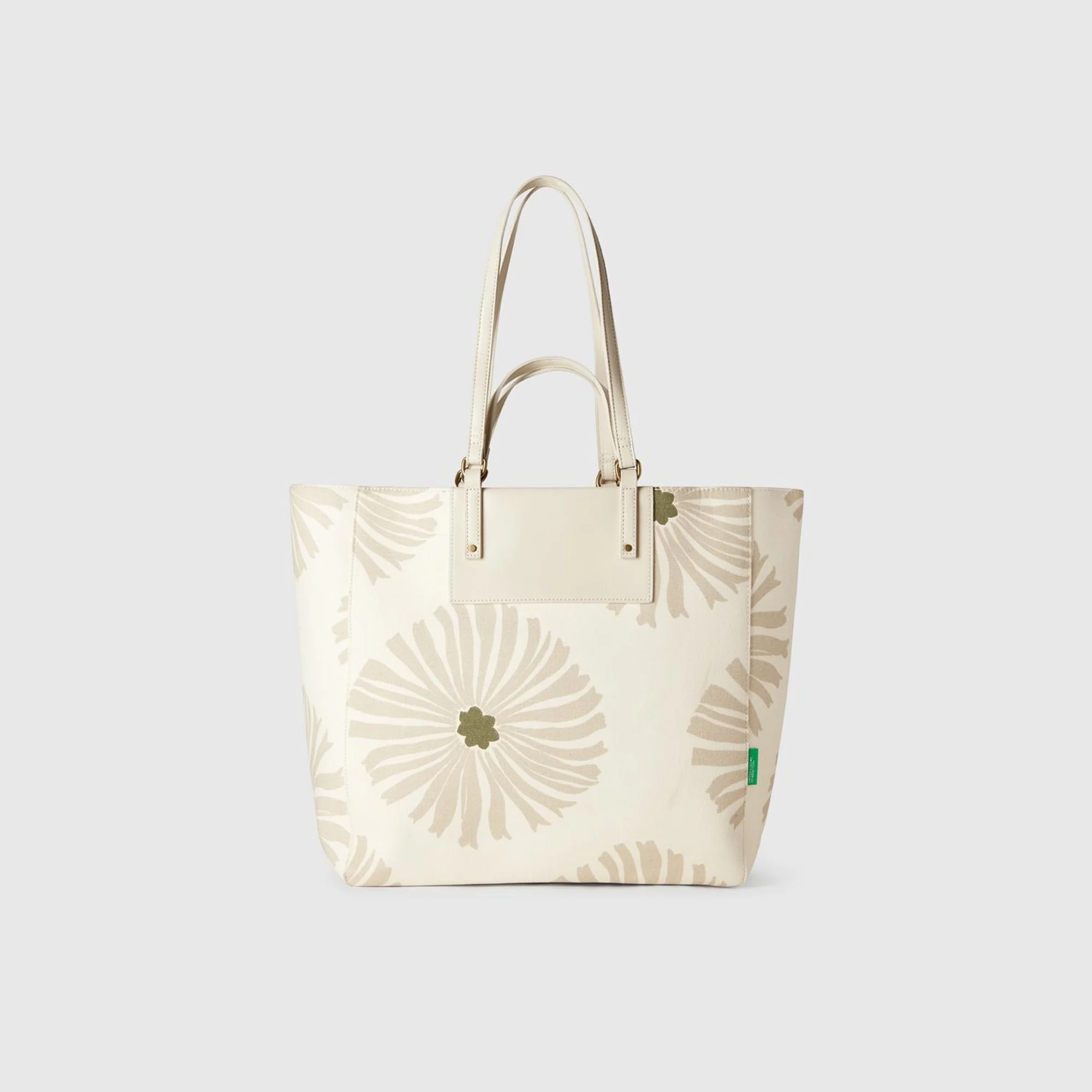 Kadın Krem Desenli Tote Çanta