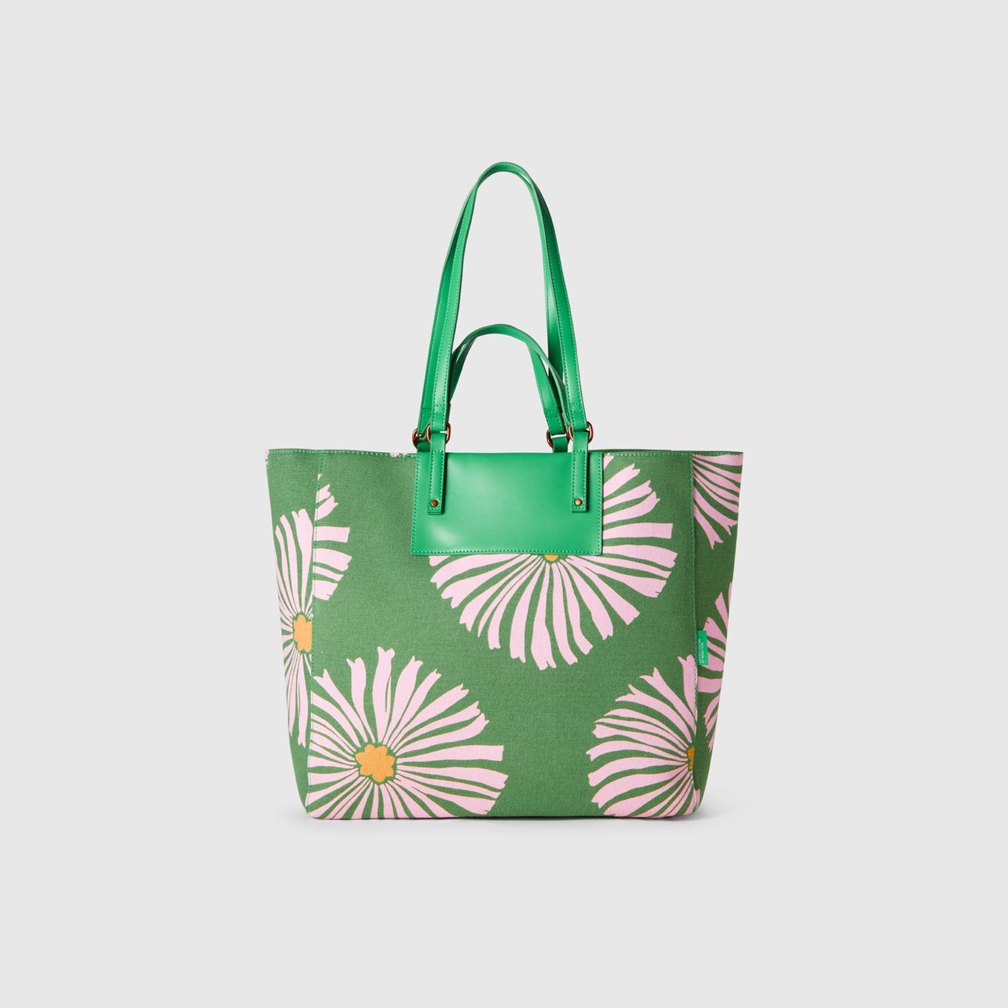 Kadın Yeşil Desenli Tote Çanta