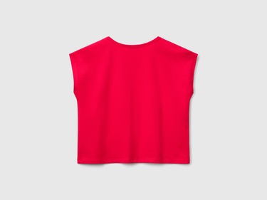  Kız Çocuk Fuşya Baskılı Payet İşleme Detaylı T-Shirt