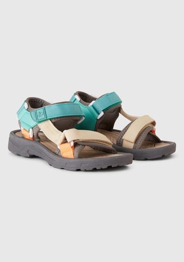  Erkek Çocuk Antrasit Çift Bantlı Cırt Cırtlı Sandalet