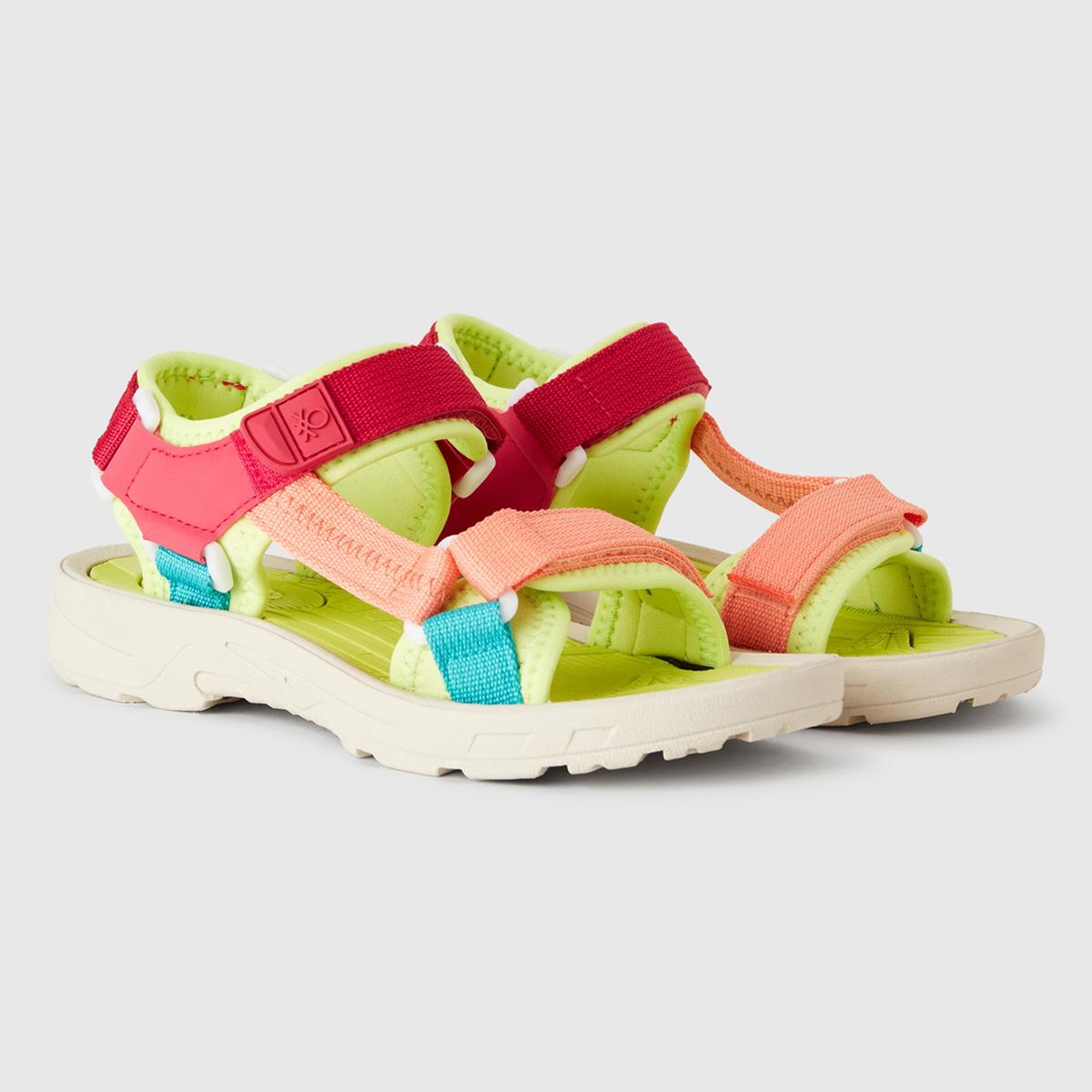 Erkek Çocuk Sarı Çift Bantlı Cırt Cırtlı Sandalet