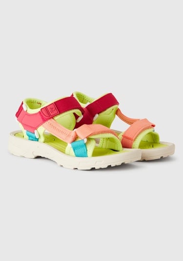  Erkek Çocuk Sarı Çift Bantlı Cırt Cırtlı Sandalet