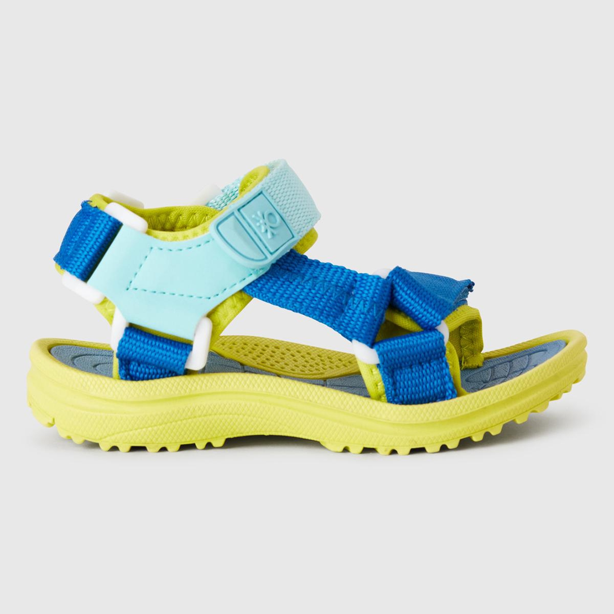 Erkek Çocuk Turkuaz Çift Bantlı Cırt Cırtlı Sandalet