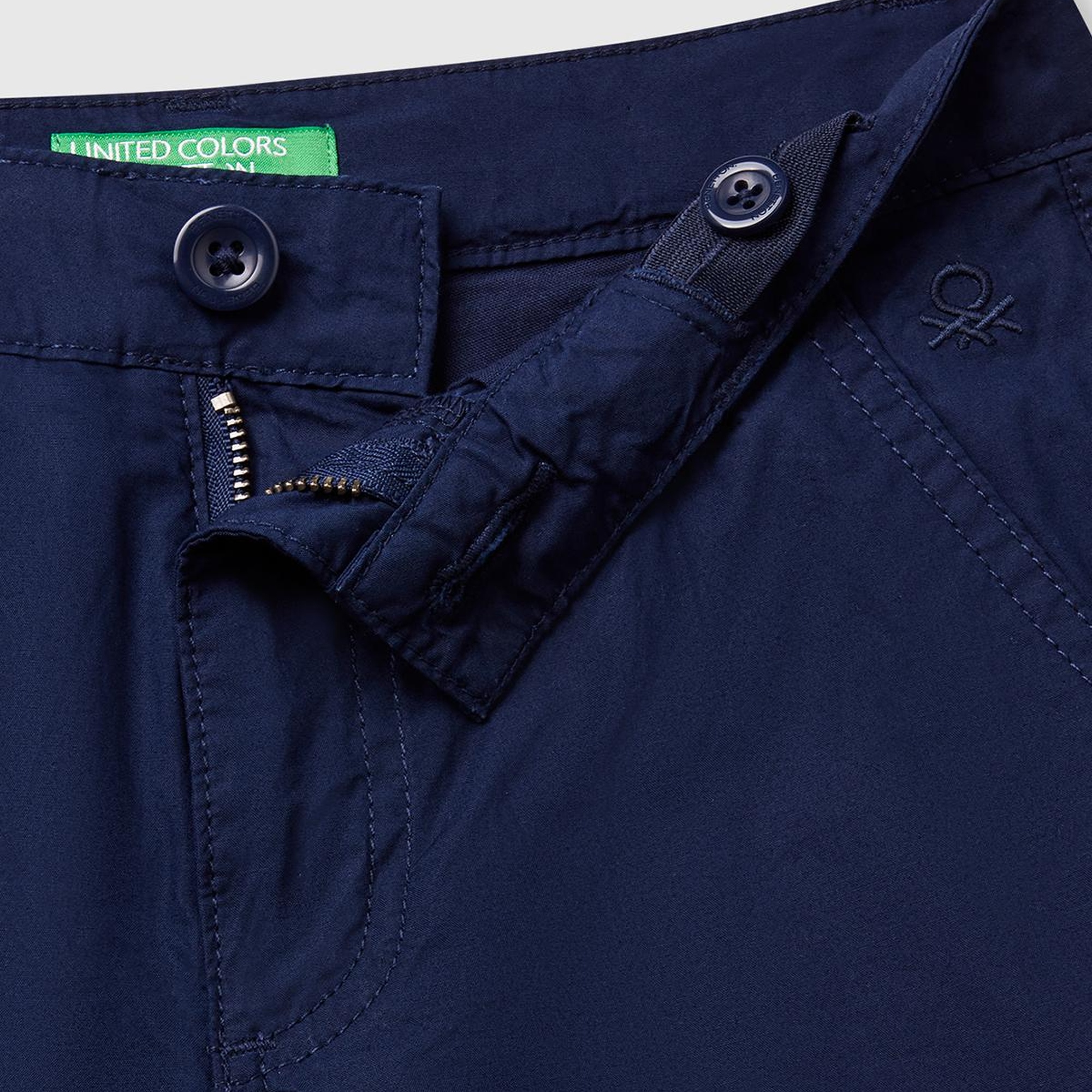 Erkek Çocuk Lacivert Cepli Regular Fit Denim Bermuda Şort