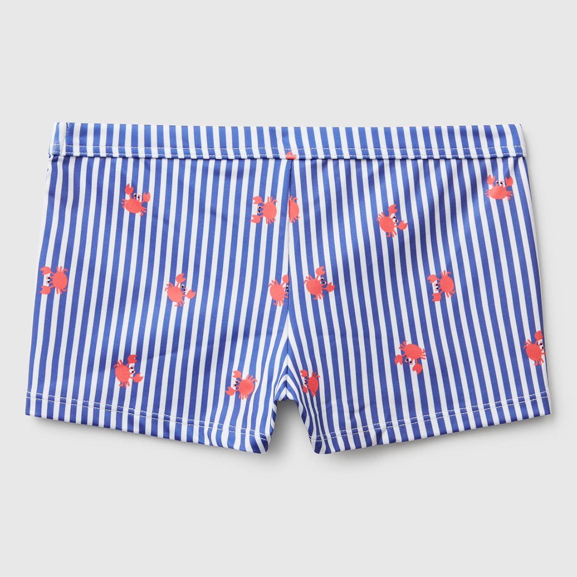 Erkek Çocuk Mavi Desenli Beli Lastikli Deniz Şortu