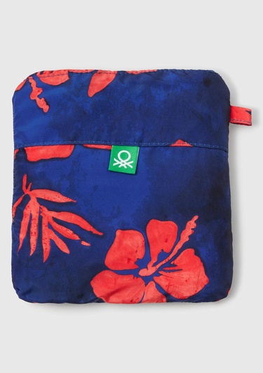  Erkek Çocuk Lacivert Tamamı Desenli Arkası Cep Detaylı Büzgü İpli Deniz Şortu