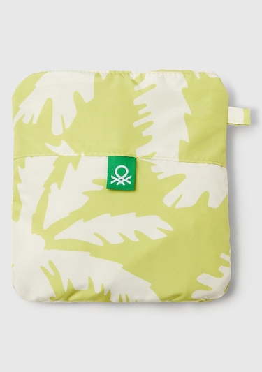  Erkek Çocuk Fıstık Yeşili Tamamı Desenli Arkası Cep Detaylı Büzgü İpli Deniz Şortu