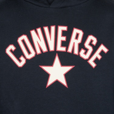  Converse Arch Flc Çocuk Siyah Hoodie