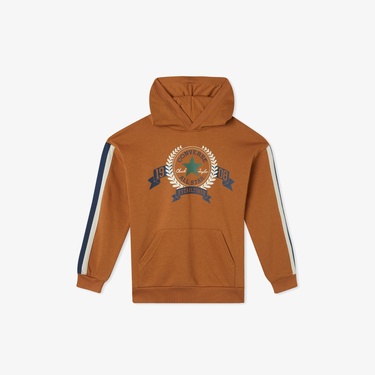  Converse Rec Club Ft Stripe Pullover Çocuk Kahverengi Hoodie