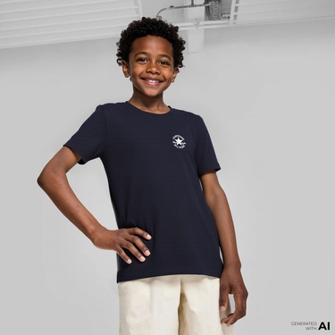  Converse Çocuk Siyah T Shirt