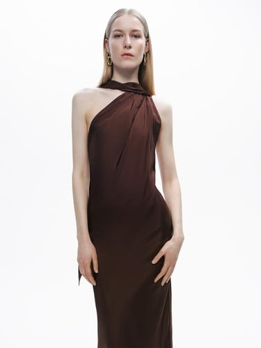  Şal Tasarımlı Maxi Elbise