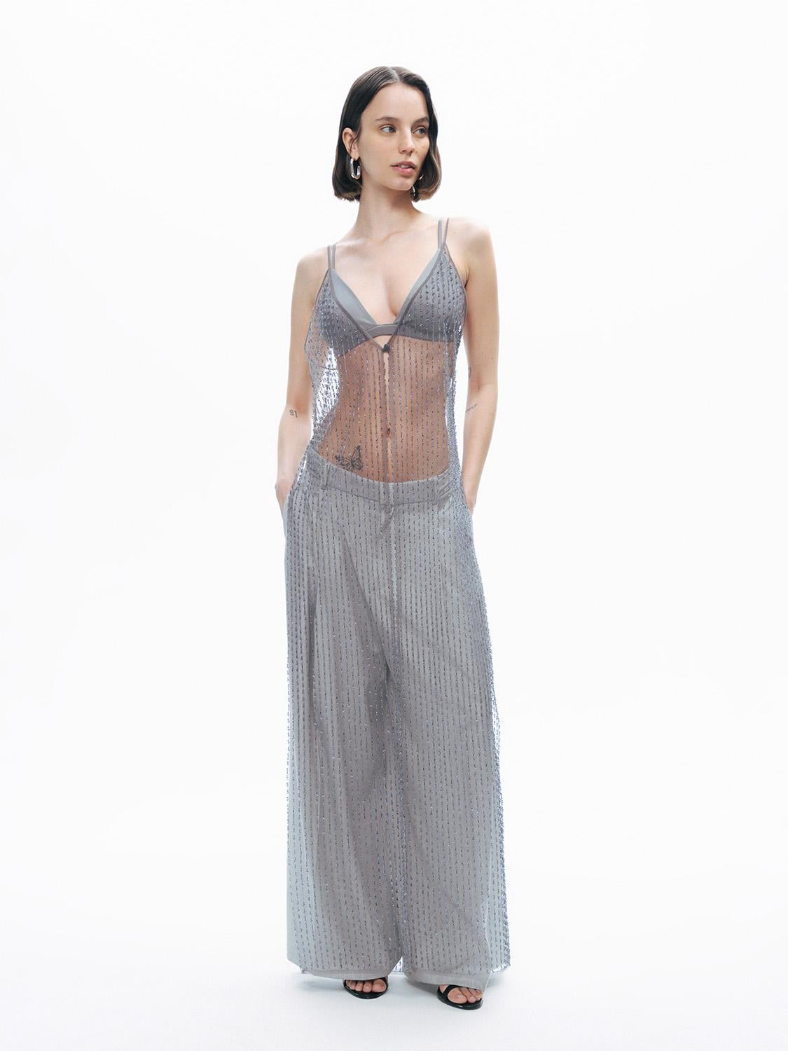  Boncuk İşlemeli Maxi Yelek