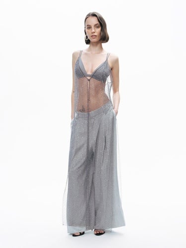  Boncuk İşlemeli Maxi Yelek