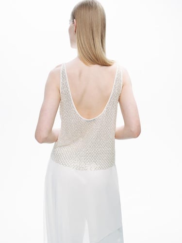  Kristal Taş Detaylı Bluz