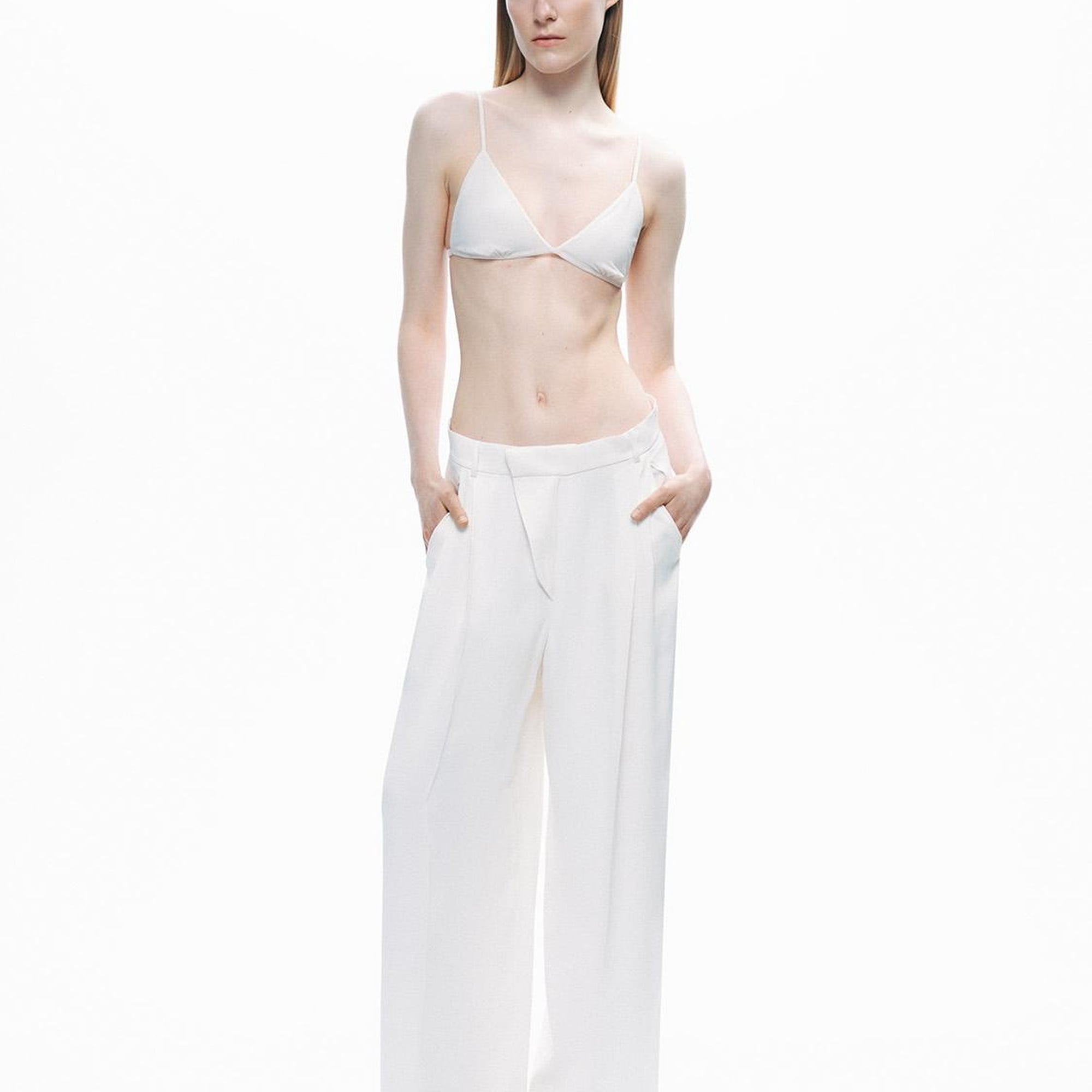 Asimetrik Pat Detaylı Pantolon