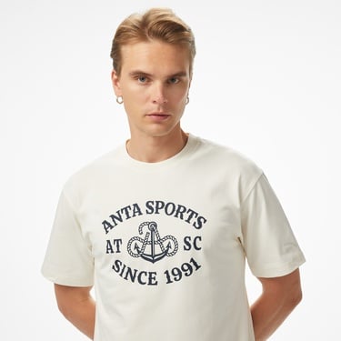  Anta Sports Club Erkek Beyaz T-Shirt