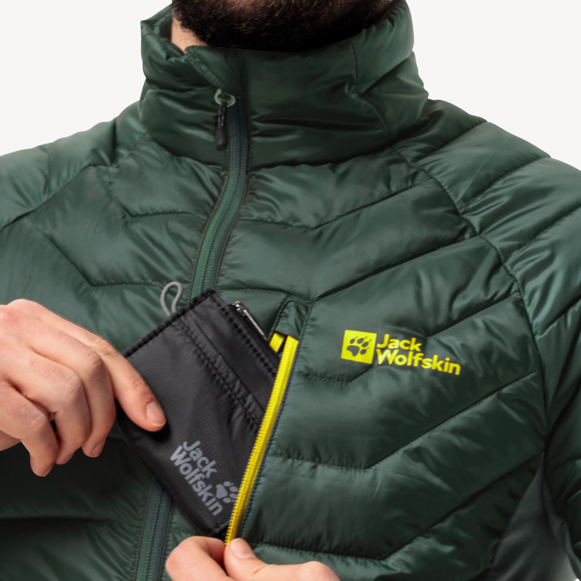 Jack Wolfskin Routeburn Pro Insulated Erkek Yeşil Outdoor Mont